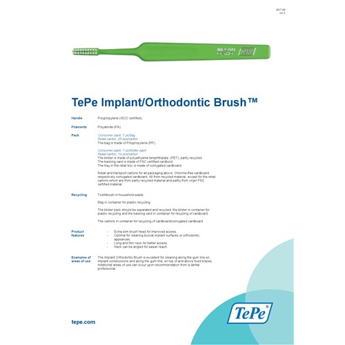 Factsheet Orthodontic Brush